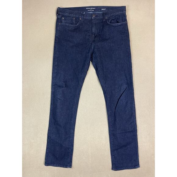 Banana Republic Other - Banana Republic Traveler Jean Mens 34x34 Blue Slim Fit Straight Leg Mid Rise